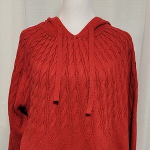 NEW! Cable Knit Hooded Sweater